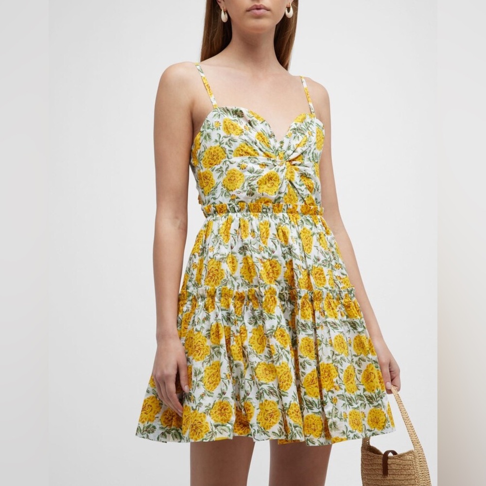 NEW Photo Sample EDDY Kelsey Tie-Back Tiered Floral Mini Dress